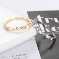 18k Gold Zircon Ring Exquisite Diamond Fine Ring Cross-border Simple Jewelry main image 4