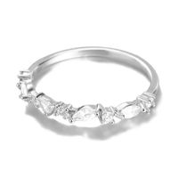 18k Gold Zircon Ring Exquisite Diamond Fine Ring Cross-border Simple Jewelry main image 6