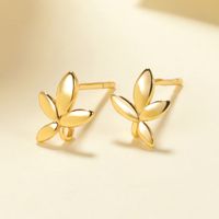 Simple New Leaf Earrings 18k Copper Platedearrings main image 2