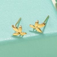 Simple New Leaf Earrings 18k Copper Platedearrings main image 3