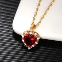 Fashion Heart Copper Plating Necklace main image 3