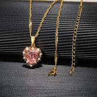 Fashion Heart Copper Plating Necklace main image 4