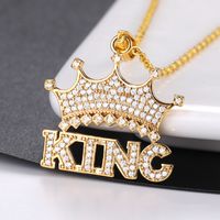 New Hip-hop Necklace King Crown Pendant Jewelry Men And Women Necklace main image 3