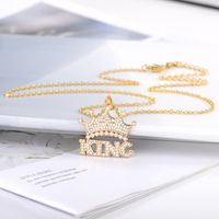 New Hip-hop Necklace King Crown Pendant Jewelry Men And Women Necklace main image 1