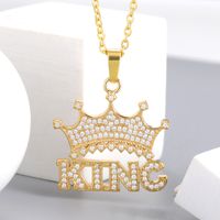 New Hip-hop Necklace King Crown Pendant Jewelry Men And Women Necklace main image 5