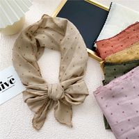 Semicircle Cotton And Linen Triangle Scarf Silk Scarf Korean Fashion Wild Scarf Headscarf Decorative Scarf main image 4