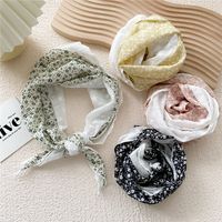 Diamond Stitching Triangle Scarf Silk Scarf Korean Wild Scarf Decorative Cotton And Linen Scarf main image 1