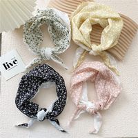 Diamond Stitching Triangle Scarf Silk Scarf Korean Wild Scarf Decorative Cotton And Linen Scarf main image 4