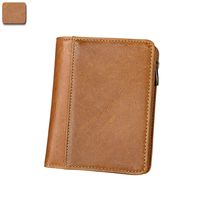 Wallet Leather Retro Wallet Anti-theft Brush Casual Wallet sku image 1
