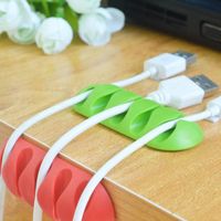 Five-hole Cable Holder Multi-hole Cable Organizer Desktop Cable Clamp sku image 1