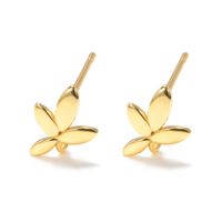Simple New Leaf Earrings 18k Copper Platedearrings sku image 1