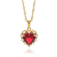 Fashion Heart Copper Plating Necklace sku image 3