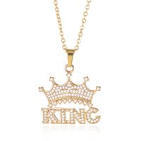 New Hip-hop Necklace King Crown Pendant Jewelry Men And Women Necklace sku image 1
