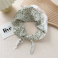 Diamond Stitching Triangle Scarf Silk Scarf Korean Wild Scarf Decorative Cotton And Linen Scarf sku image 1