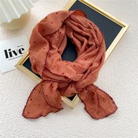 Semicircle Cotton And Linen Triangle Scarf Silk Scarf Korean Fashion Wild Scarf Headscarf Decorative Scarf sku image 4