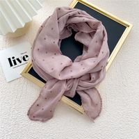 Semicircle Cotton And Linen Triangle Scarf Silk Scarf Korean Fashion Wild Scarf Headscarf Decorative Scarf sku image 5
