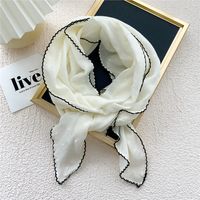 Semicircle Cotton And Linen Triangle Scarf Silk Scarf Korean Fashion Wild Scarf Headscarf Decorative Scarf sku image 6