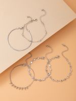 2021 New Jewelry Silver Star Bracelet Five-piece Geometric Bracelet Set main image 3