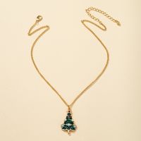 New Simple Diamonds Christmas Tree Necklace sku image 1