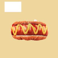 Simulation Hot Dog Baguette Squeeze Son Résistant Aux Morsures Anti-ennuyeux Jouet Formation Interactive Fournitures Pour Animaux De Compagnie main image 3