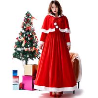 Christmas Clothes Two-color Shawl Long Skirt Dress One Piece Two-wear Christmas Party Dress main image 4