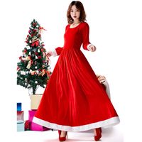 Christmas Clothes Two-color Shawl Long Skirt Dress One Piece Two-wear Christmas Party Dress main image 5