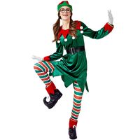 New Christmas Elf Costume European And American Cosplay Costume Adult Green Suit main image 3