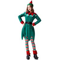 New Christmas Fairy Costume Cosplay Performance Costume Adult Green Suit main image 3