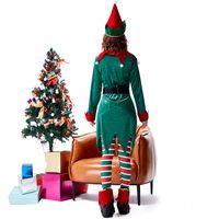 Neue Weihnachtsfee Kostüm Cosplay Performance Kostüm Erwachsene Grüner Anzug main image 6