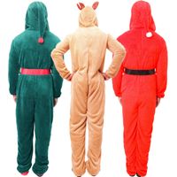 Christmas Cosplay Costumes Red Santa Claus Elk One-piece Suit main image 6