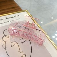 Korean Version Of The Jelly Color Clip Square Translucent Simple Hairpin Small Fresh Square Shark Clip sku image 5