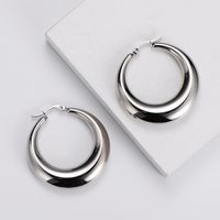 Simple Style Geometric Plating Stainless Steel No Inlaid 18K Gold Plated Earrings sku image 3