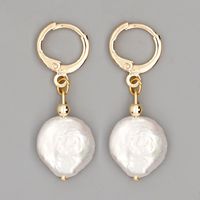 Ethnic Style Geometric Freshwater Special-shaped Pearl Earrings sku image 1