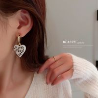925 Silver Needle Leopard Print Love Earrings French Retro Simple Earrings Ins Hong Kong Style Earrings Personality Temperament main image 4