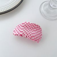 Small Square Semicircle Acetic Acid Catch Clip Hairpin Plaid Disc Hair Shark Clip sku image 2