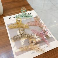 Korean Version Of Jelly Color Catch Clip Translucent Simple Hairpin Square Shark Clip main image 4