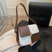 Small Bags 2021 New Fashion Stitching Contrast Messenger Bag Autumn And Winter Underarm Bag main image 5