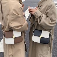 Small Bags 2021 New Fashion Stitching Contrast Messenger Bag Autumn And Winter Underarm Bag main image 4