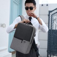 Business Casual Backpack Embossed Derm Fabric Usb Men's Backpack Backpack 15.6-inch Laptop Bag main image 6