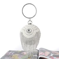 New Diamond-studded Handmade Beaded Banquet Bag Spherical Clutch Bag Wholesale main image 1