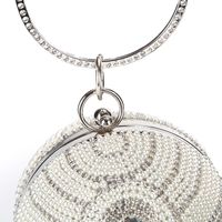 New Diamond-studded Handmade Beaded Banquet Bag Spherical Clutch Bag Wholesale main image 4