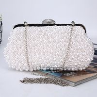 Pearl Dinner Bag Classic Handmade Bead Embroidered Clutch Large Capacity Banquet Bag main image 5