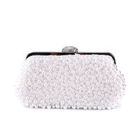 Pearl Dinner Bag Classic Handmade Bead Embroidered Clutch Large Capacity Banquet Bag main image 3