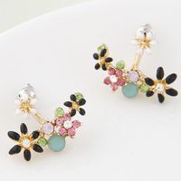 Korean Fashion Diamond-studded Flower Personality Stud Earrings main image 1
