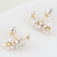Korean Fashion Diamond-studded Flower Personality Stud Earrings main image 3