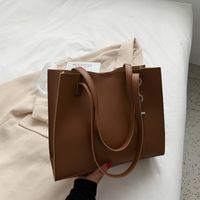 New Fashion Tote Bag Retro Portable Single Shoulder Bag Simple Large-capacity Bucket Bag sku image 4