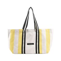 Canvas Large Capacity Fashion Striped One-shoulder Underarm Bag Autumn And Winter Texture Sports Tote Bag sku image 1