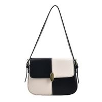 Small Bags 2021 New Fashion Stitching Contrast Messenger Bag Autumn And Winter Underarm Bag sku image 1