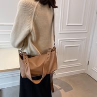 Soft Leather Simple Small Bag New Fashion Korean Version Tote Bag Autumn Single Shoulder Messenger Bag sku image 3