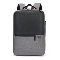 Business Casual Backpack Embossed Derm Fabric Usb Men's Backpack Backpack 15.6-inch Laptop Bag sku image 1